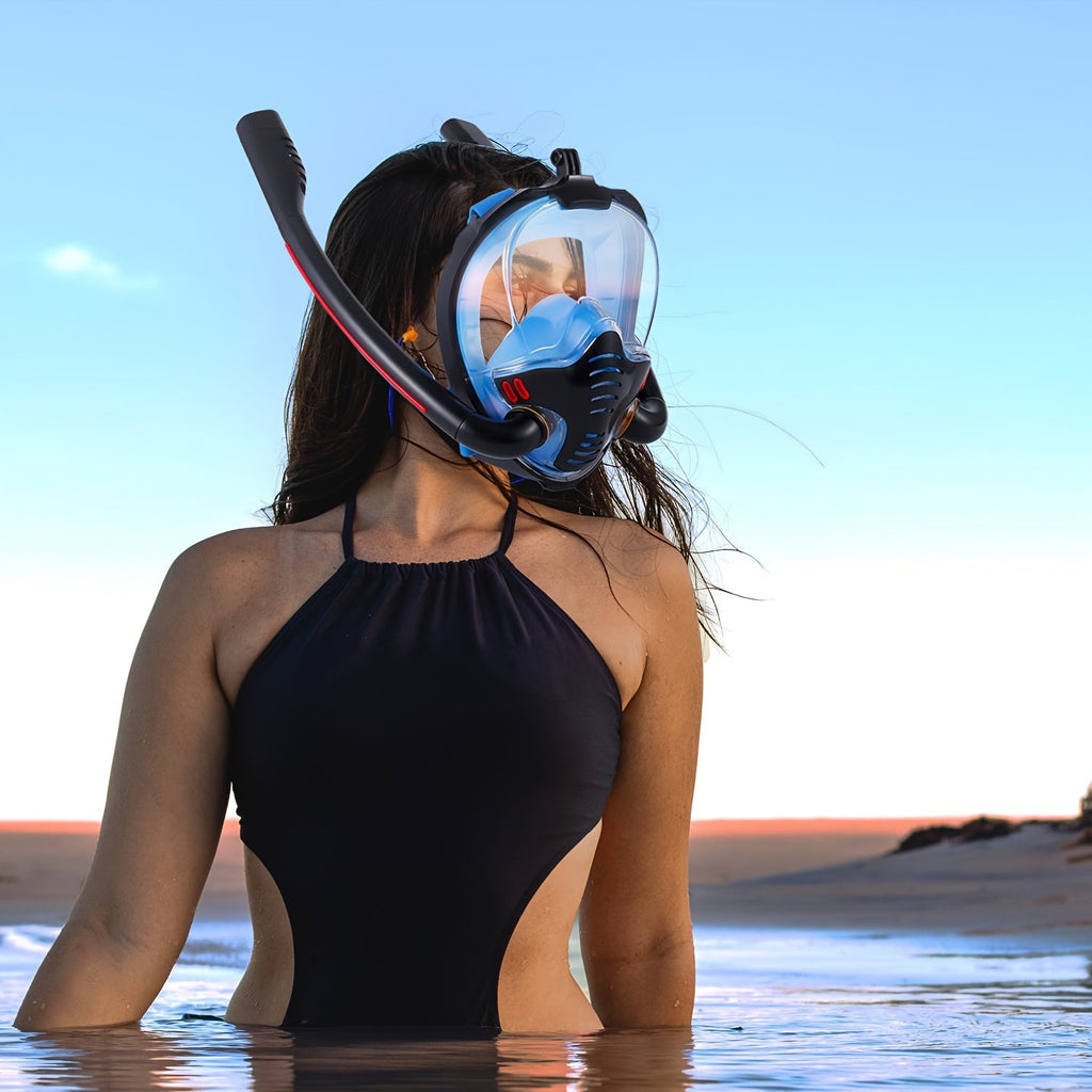NNETM Full Face Snorkel Mask Set with Flippers